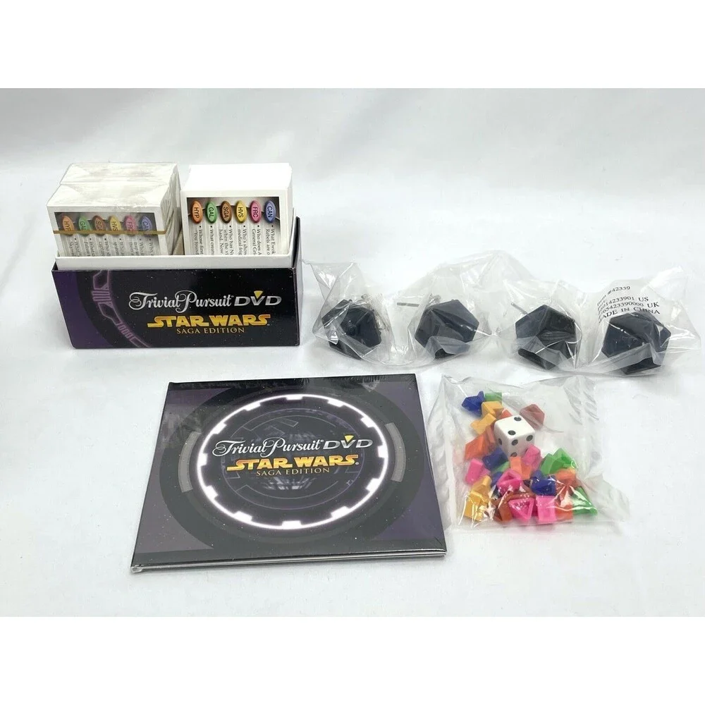 Trivial Pursuit DVD Star Wars Saga Edition Board Game Complete Some Sealed Parts